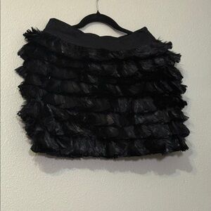 Chic Black Layered Mini Skirt